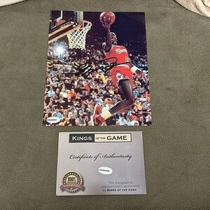Michael jordan autographed photo Chicago bulls nba